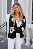 Women's Floral Cardigan Sweaters V-Neck