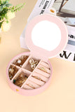 Light Pink Jewelry Organizer Cases with Mirror