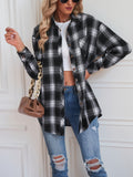 Women's New Cross border European and American Foreign Trade Casual Boyfriend Style Loose Plaid Shirt