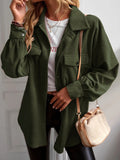 Women's Casual Corduroy Shacket Jacket