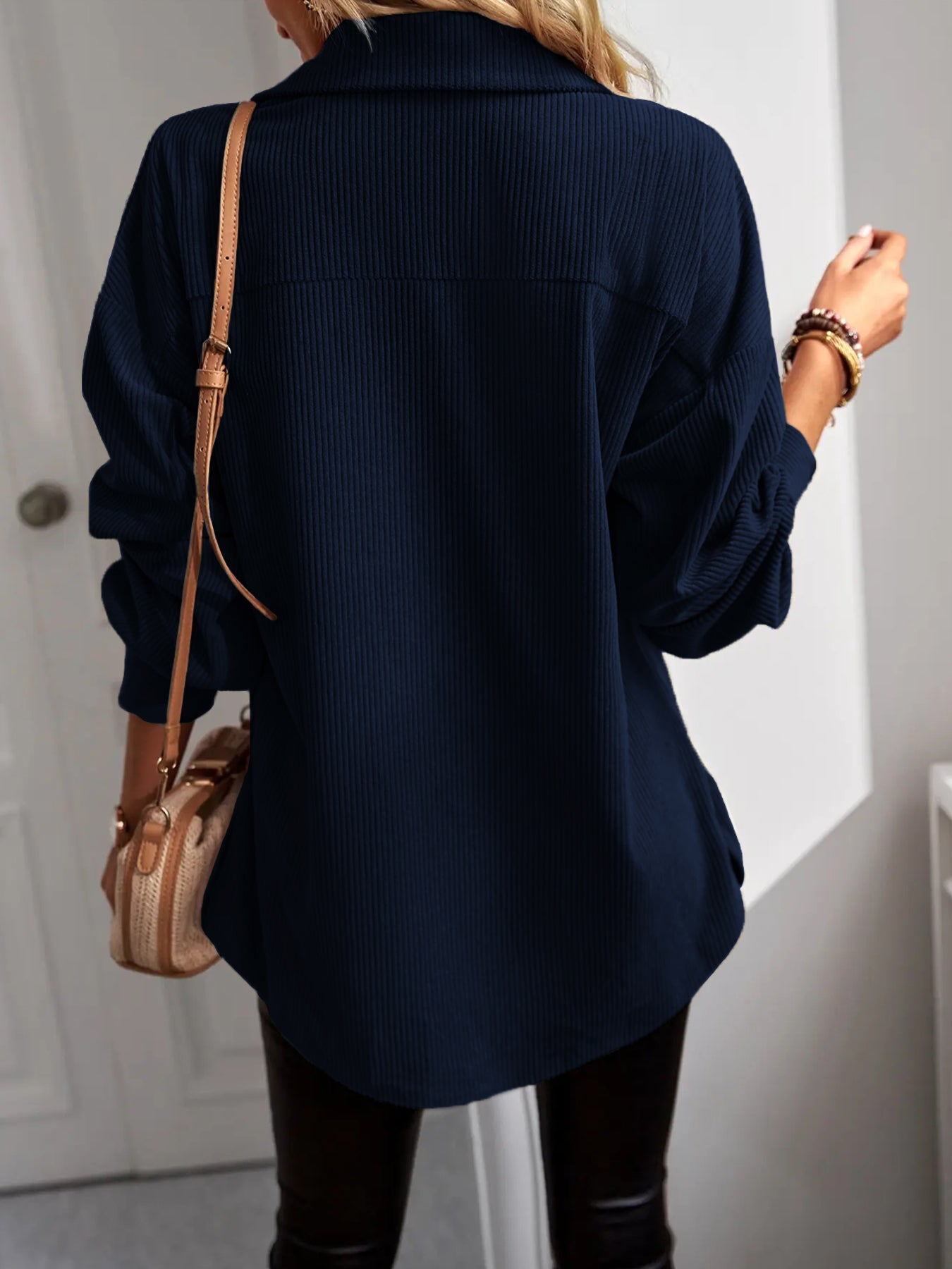 Women's Casual Corduroy Shacket Jacket