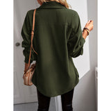 Women's Casual Corduroy Shacket Jacket