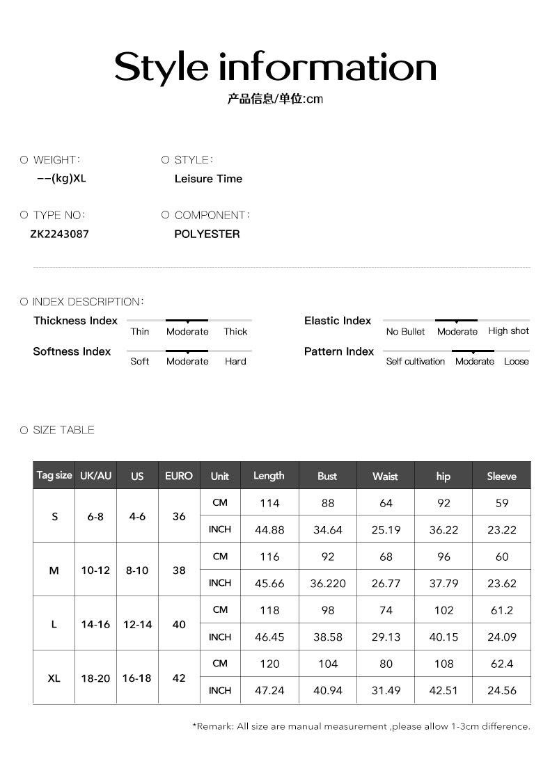 Women's Patchwork A-Line Dress Long Sleeves