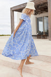 Women Summer Ruffle Loose Swing Casual Dress