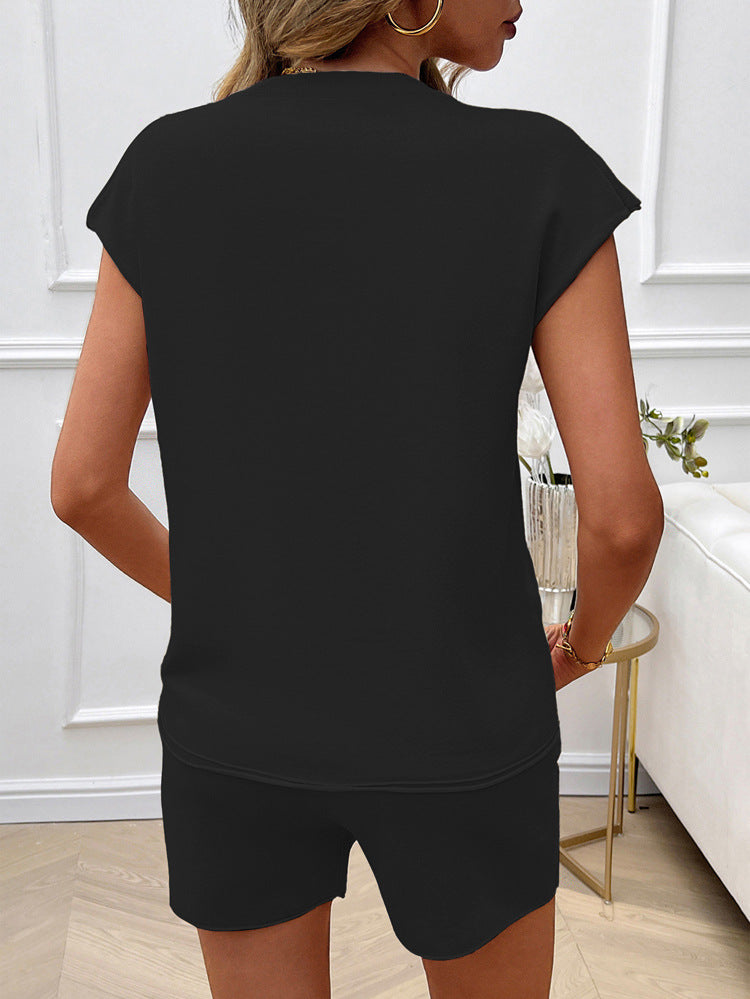 Two Piece Set Lounge Tracksuit Outfits Shorts