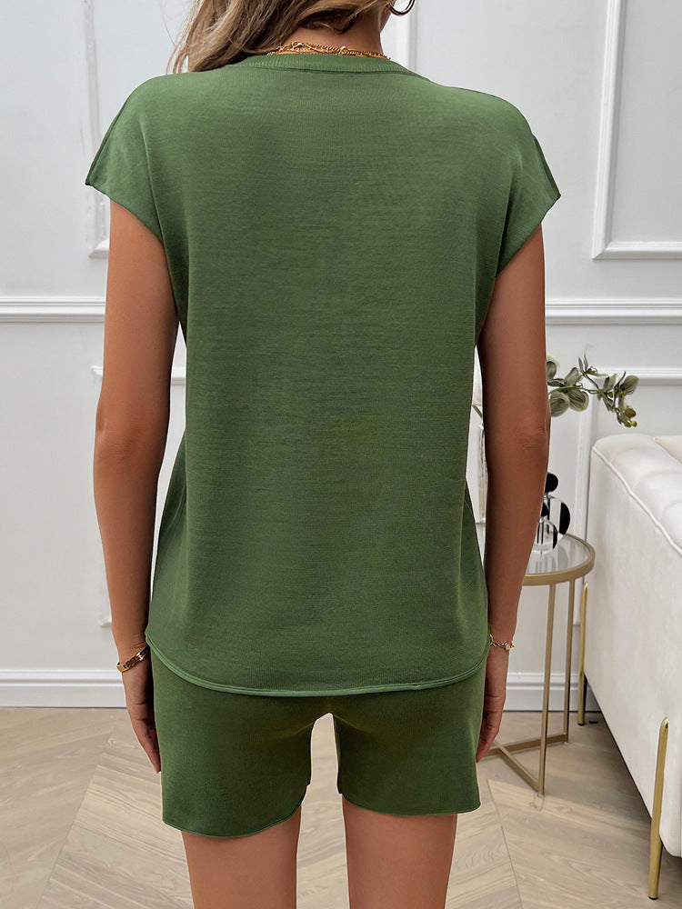 Two Piece Set Lounge Tracksuit Outfits Shorts