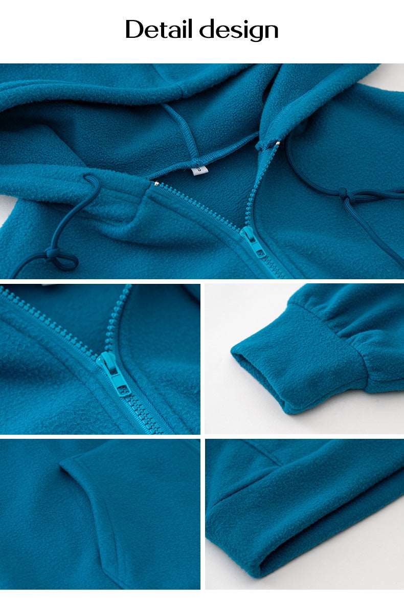 Women's Cute Hoodies Teen Girl Fall Jacket Oversized Sweatshirts Casual Drawstring Zip Up Y2K Hoodie with Pocket