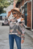 Casual Aztec Print Button Down Woolen Long Sleeve Jacket Coat