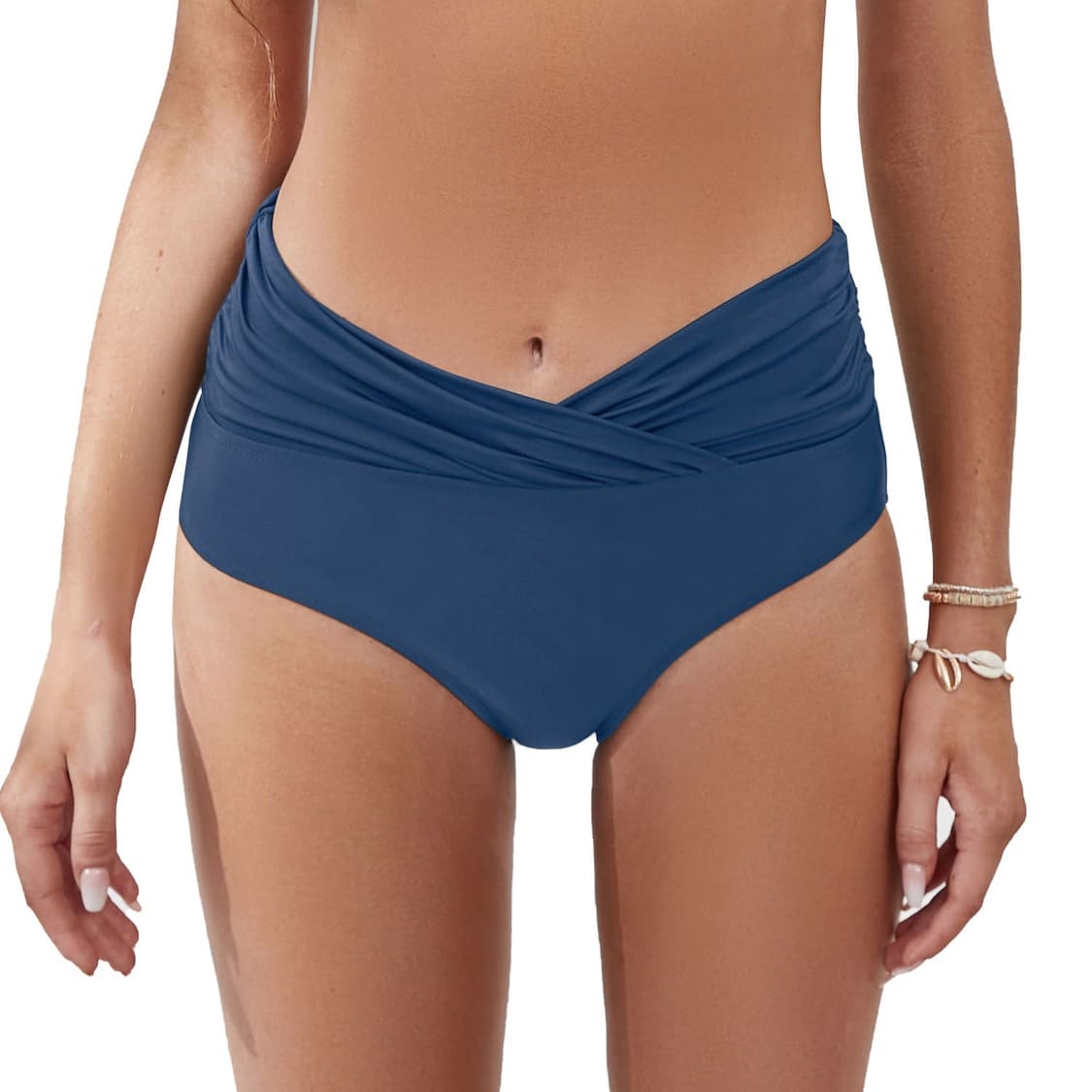 Pantalones cortos de baño para mujer Badeanzug bauchweg V-Design 